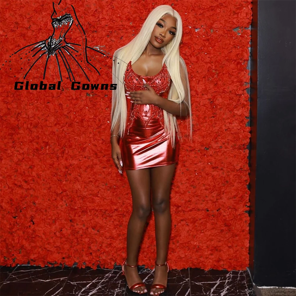 Sexy Red Rhinestone Prom Dresses Short Strapless Bead Crystal 2024 Birthday Luxury Dress Black Girl Graduation Gown Customized
Sexy Red Rhinestone Prom Dresses Short Strapless Bead Crystal 2024 Birthday Luxury Dress Black Girl Graduation Gown Customized
