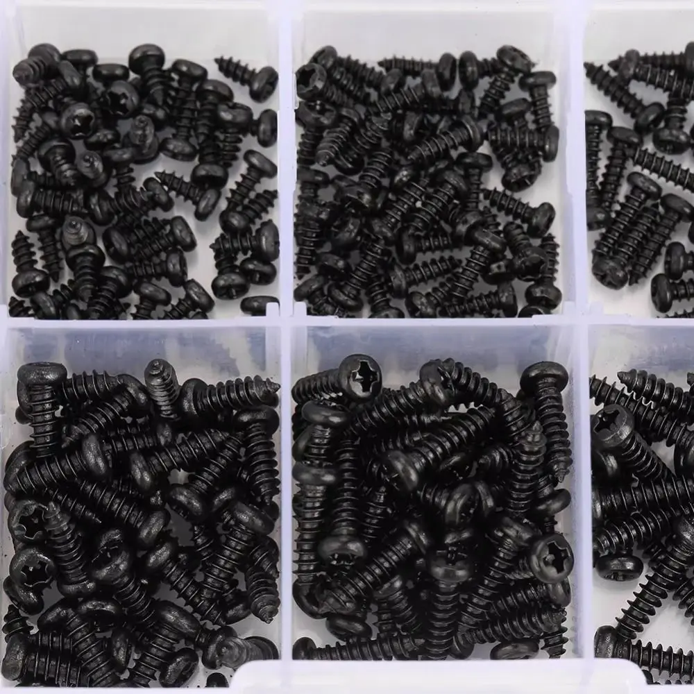 400pcs/500pcs Cross Recessed Head Self Tapping Screws Carbon Steel Cross Drive Computer Screws Button Head Black Finish
400pcs/500pcs Cross Recessed Head Self Tapping Screws Carbon Steel Cross Drive Computer Screws Button Head Black Finish