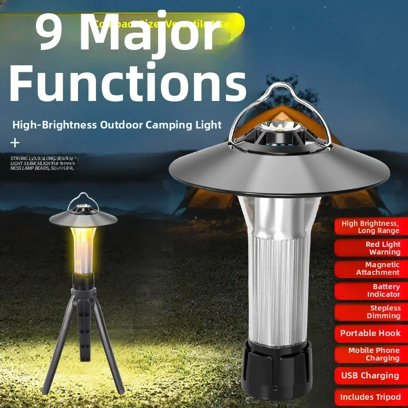 Outdoor Camping Lantern LED Multi-Function Camp Atmosphere Tent Light Emergency Handheld Flashlight Mountain Trail Travel Gear
Outdoor Camping Lantern LED Multi-Function Camp Atmosphere Tent Light Emergency Handheld Flashlight Mountain Trail Travel Gear
