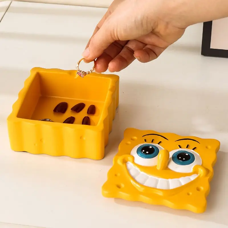 Yellow Sponge Jewelry Box Cute Cartoon Peripheral Ring Earnail Necklace Storage Creative Ornament Y2k Cotton Sticker Box
Yellow Sponge Jewelry Box Cute Cartoon Peripheral Ring Earnail Necklace Storage Creative Ornament Y2k Cotton Sticker Box