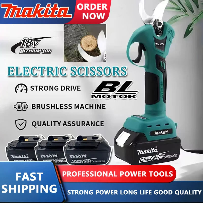 Makita Brushless Electric Pruner 4 Gears Cordless Handheld Orchard Shrub Pruning Tree Branches Cutter For 18V Battery
Makita Brushless Electric Pruner 4 Gears Cordless Handheld Orchard Shrub Pruning Tree Branches Cutter For 18V Battery