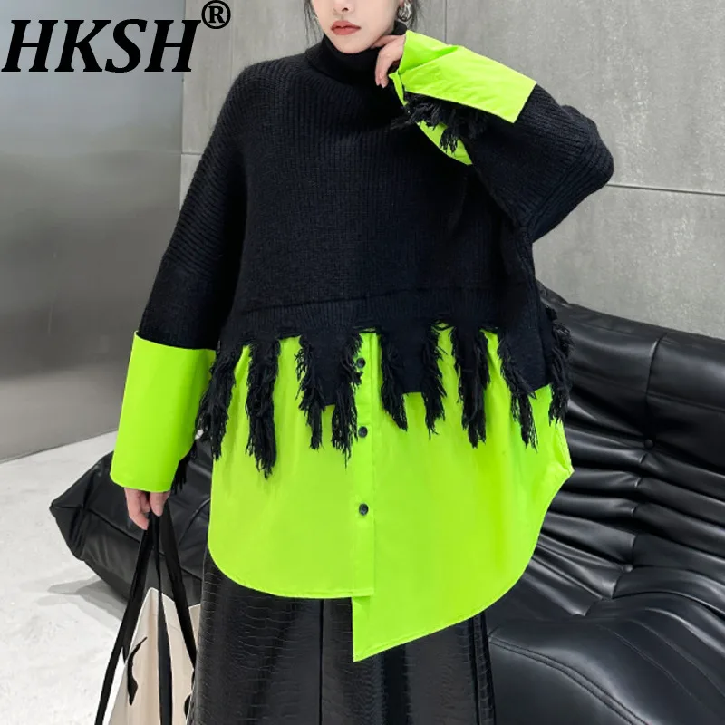 HKSH осень-зима новый женский пуловер свитер водолазка потертый вязаный лоскутный цветной блок уличная одежда шикарные топы HK16177
HKSH осень-зима новый женский пуловер свитер водолазка потертый вязаный лоскутный цветной блок уличная одежда шикарные топы HK16177