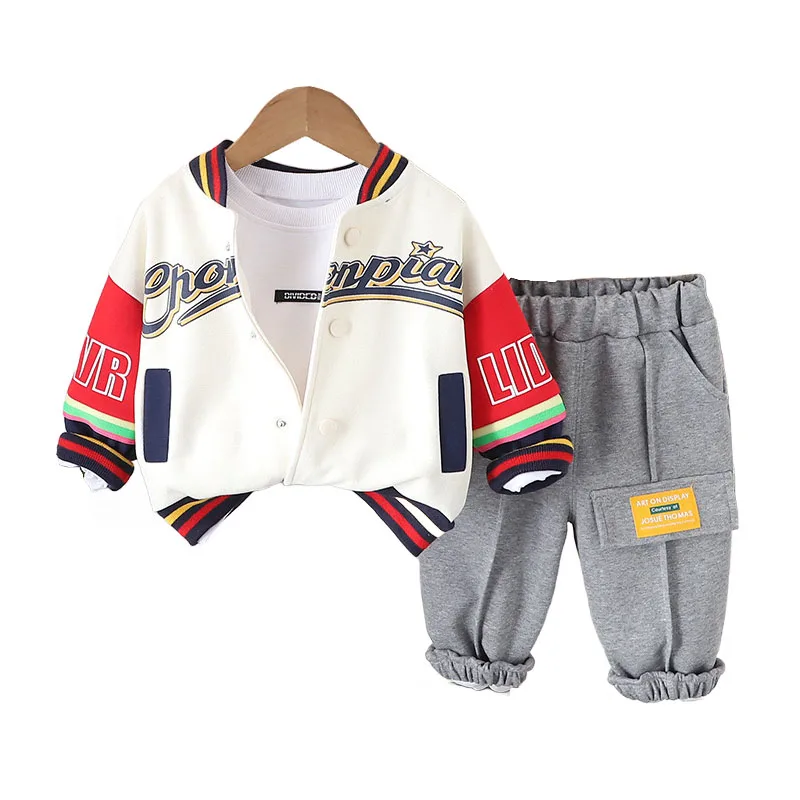 Childrens Sets 2024 Spring Autumn Baby Boy Clothes Letter Patchwork Jackets + T-shirts + Pants Sport Suit for Kids Boys Outfits
Childrens Sets 2024 Spring Autumn Baby Boy Clothes Letter Patchwork Jackets + T-shirts + Pants Sport Suit for Kids Boys Outfits