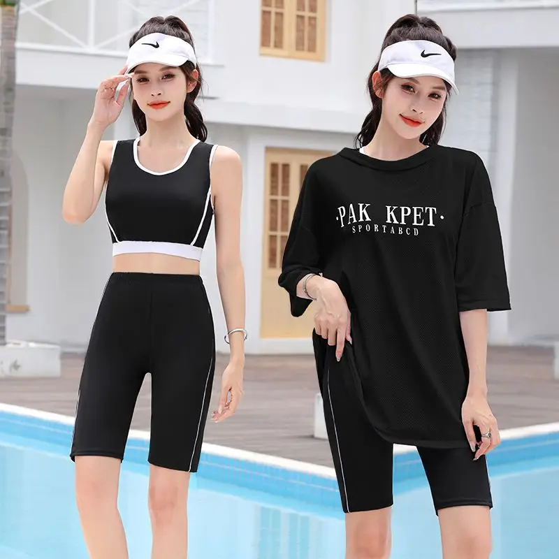 Large Size Swimming Suits Women's Split Three Piece Short Sleeve Cover-Up Five Piece Shorts Cover Up Sports Swimwear Breathable
Large Size Swimming Suits Women's Split Three Piece Short Sleeve Cover-Up Five Piece Shorts Cover Up Sports Swimwear Breathable
