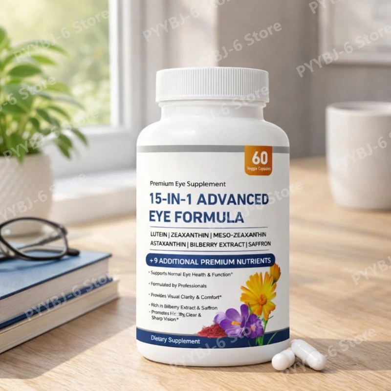 15-in-1 Advanced Eye Formula Lutein Zeaxanthin Bilberry Extract Vitamin C & E Supports Eye Health 60 Veggie Capsules for adult
15-in-1 Advanced Eye Formula Lutein Zeaxanthin Bilberry Extract Vitamin C & E Supports Eye Health 60 Veggie Capsules for adult
