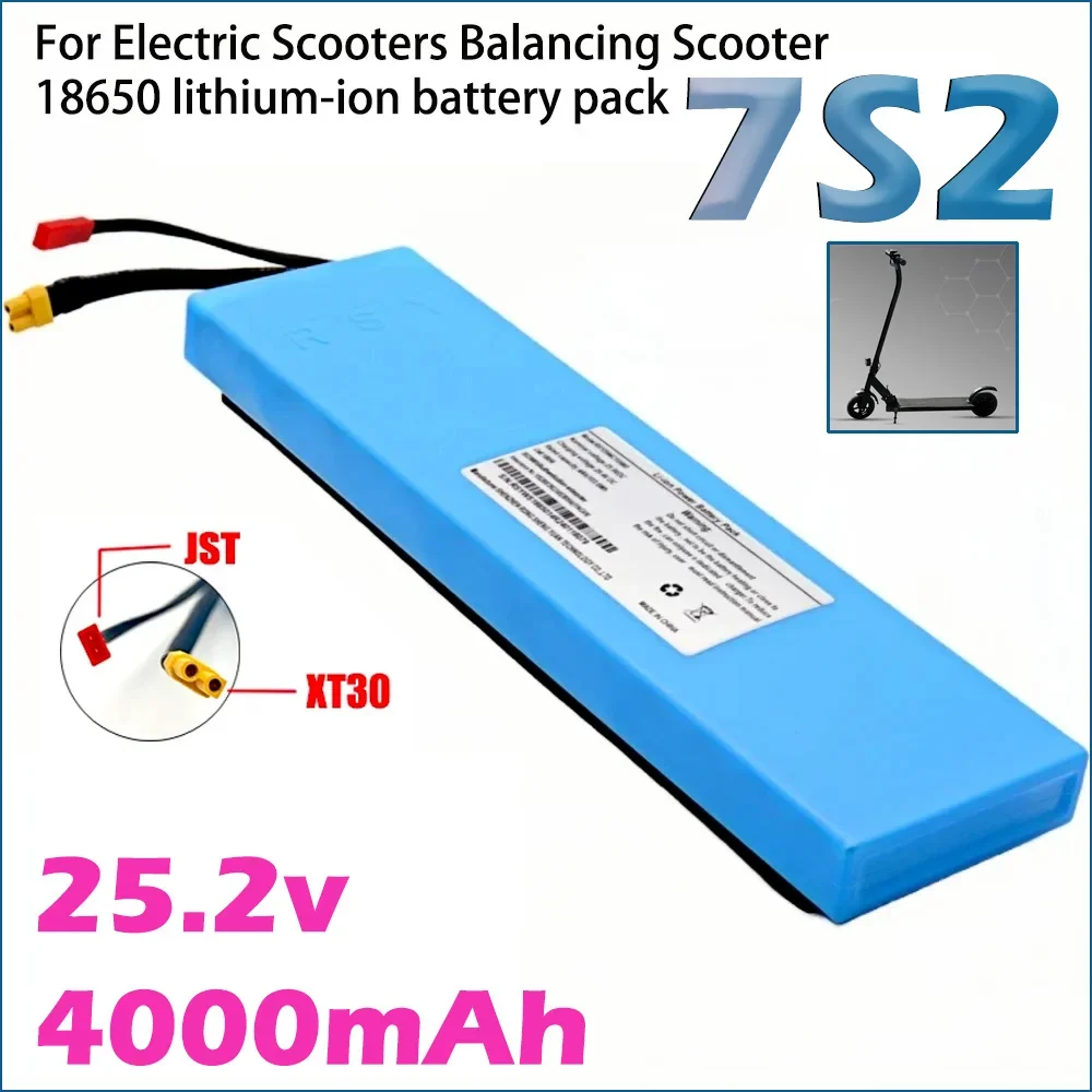 7S2P 25.2V 4000mAh 18650 Lithium-ion Rechargeable Battery Pack For 29.4V Electric Scooter Battery with BMS
7S2P 25.2V 4000mAh 18650 Lithium-ion Rechargeable Battery Pack For 29.4V Electric Scooter Battery with BMS