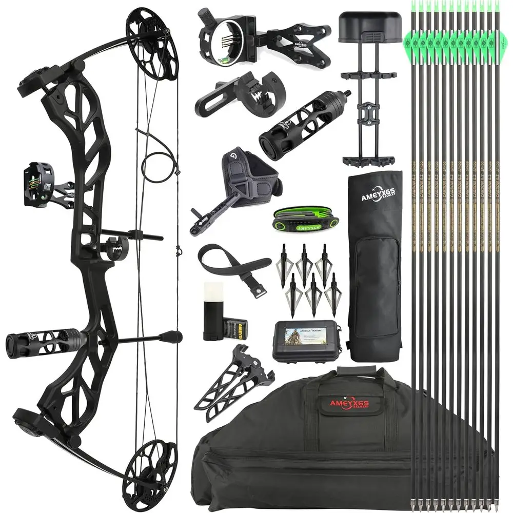 Охотничий блочный лук и мишень: 320 футов в секунду, регулируемая натяжка 19–70 фунтов, прицел для лука и аксессуары в комплекте
Охотничий блочный лук и мишень: 320 футов в секунду, регулируемая натяжка 19–70 фунтов, прицел для лука и аксессуары в комплекте