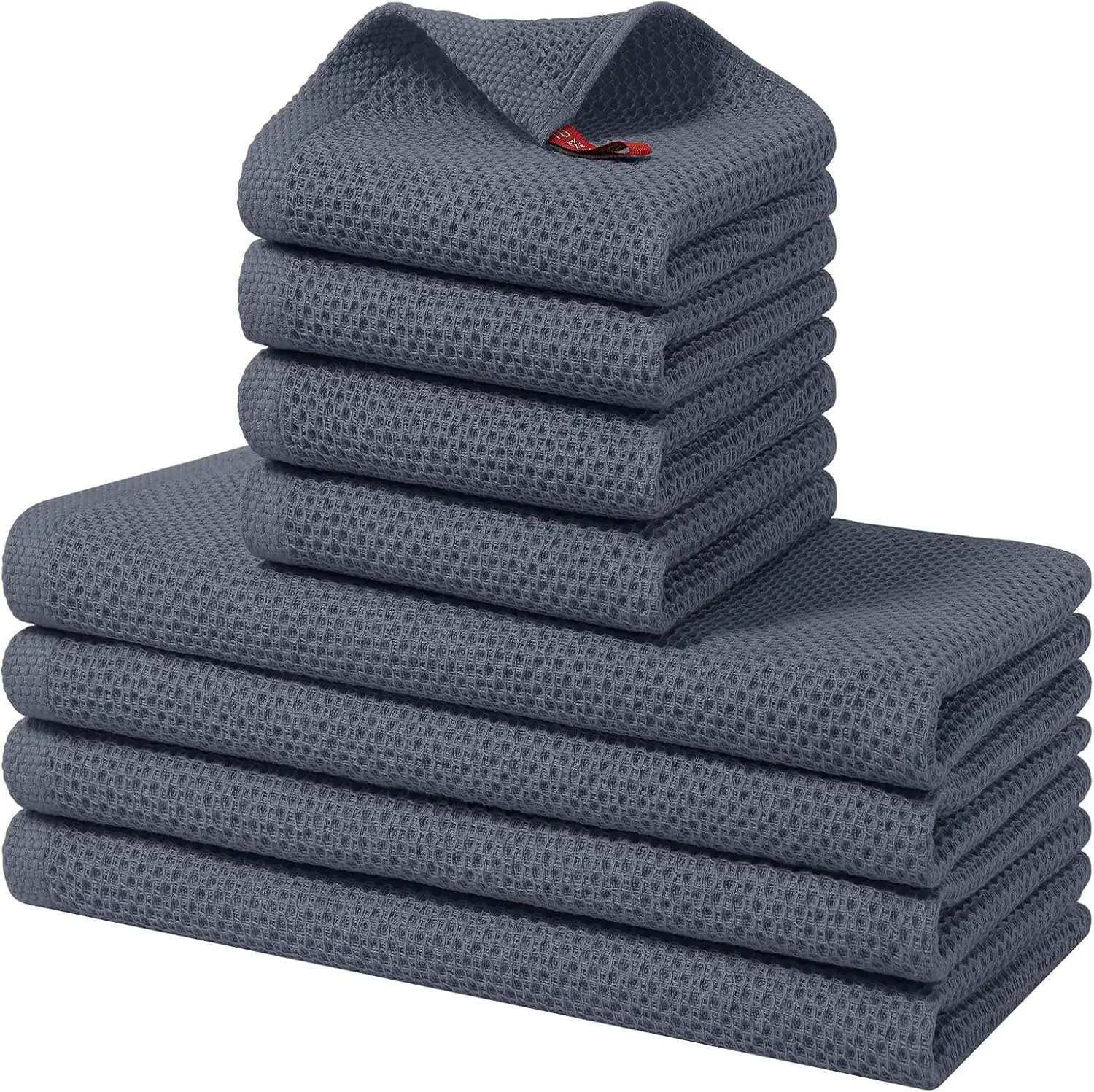 Ultra Soft Absorbent Kitchen Towels & Dishcloths Set of 8, 12x12 & 13x28 Inches, Dark Grey
Ultra Soft Absorbent Kitchen Towels & Dishcloths Set of 8, 12x12 & 13x28 Inches, Dark Grey