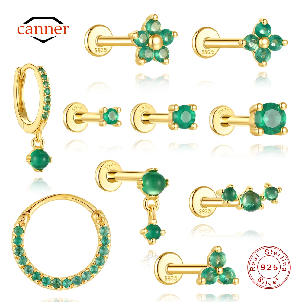 CANNER 1PC 925 Sterling Silver 2/3/4mm Round Natural Green Chalcedony Piercing Stud Earring For Women Flowers Earring Gift New
CANNER 1PC 925 Sterling Silver 2/3/4mm Round Natural Green Chalcedony Piercing Stud Earring For Women Flowers Earring Gift New