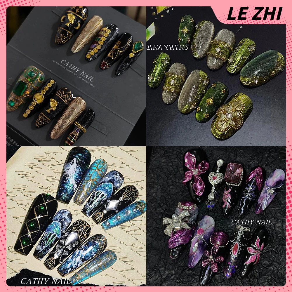 High Quality Dreamy Purple Long Coffin Stiletto Handmade False Nails Diamond Flower Chain Cat Eyes Gradients Removable Fake Nail
High Quality Dreamy Purple Long Coffin Stiletto Handmade False Nails Diamond Flower Chain Cat Eyes Gradients Removable Fake Nail