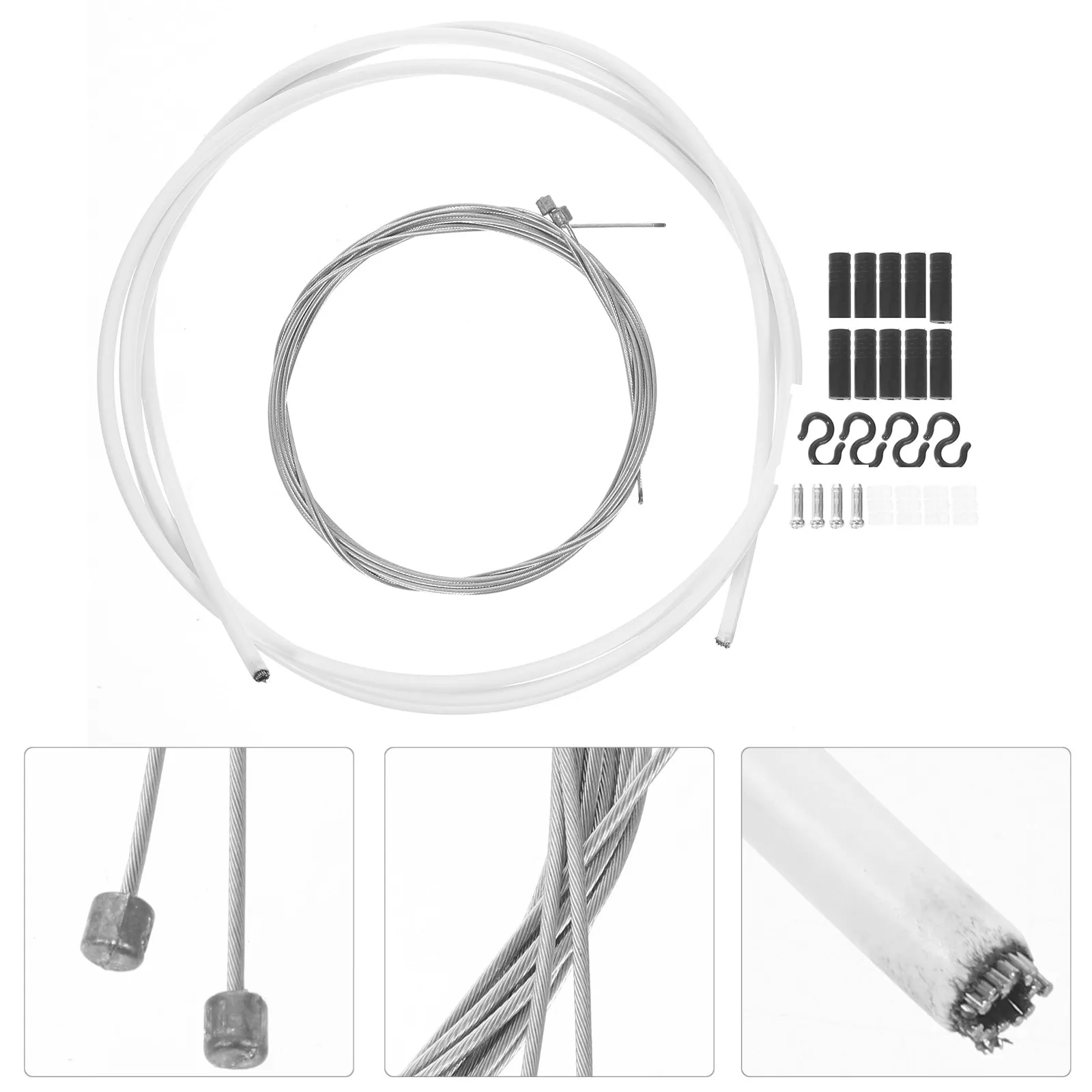 2Sets Bicycle Brake Cable Kit Cold Heat Resistant Durable for Mountain Road Folding Bikes Front Rear Brake Lines
2Sets Bicycle Brake Cable Kit Cold Heat Resistant Durable for Mountain Road Folding Bikes Front Rear Brake Lines