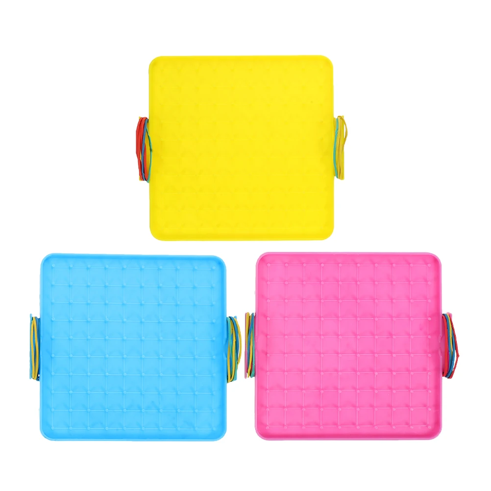3pcs Student Pin Board Dual Sided Geoboard 16cm Math Toy Learning Aids Teaching Primary School Plastic Geoboard Rubber Bands
3pcs Student Pin Board Dual Sided Geoboard 16cm Math Toy Learning Aids Teaching Primary School Plastic Geoboard Rubber Bands