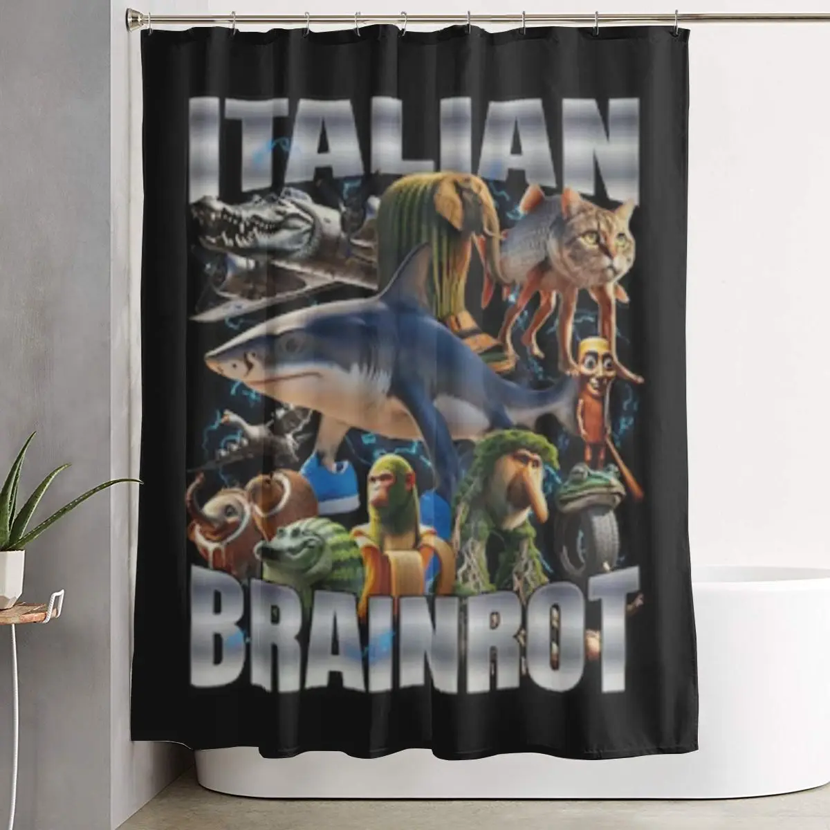 Tung Tung Tung Sahur Bombardinocrocodilo Tralalelo Tralala Shower Curtain Bathroom Polyester Waterproof Bath Curtains with Hooks
Tung Tung Tung Sahur Bombardinocrocodilo Tralalelo Tralala Shower Curtain Bathroom Polyester Waterproof Bath Curtains with Hooks
