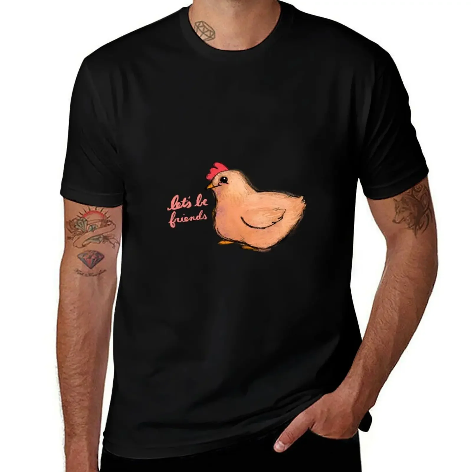 Let's Be Friends - Vegan Chicken T-Shirt cotton graphic tees baggy shirts anime clothes plain white t shirts men
Let's Be Friends - Vegan Chicken T-Shirt cotton graphic tees baggy shirts anime clothes plain white t shirts men