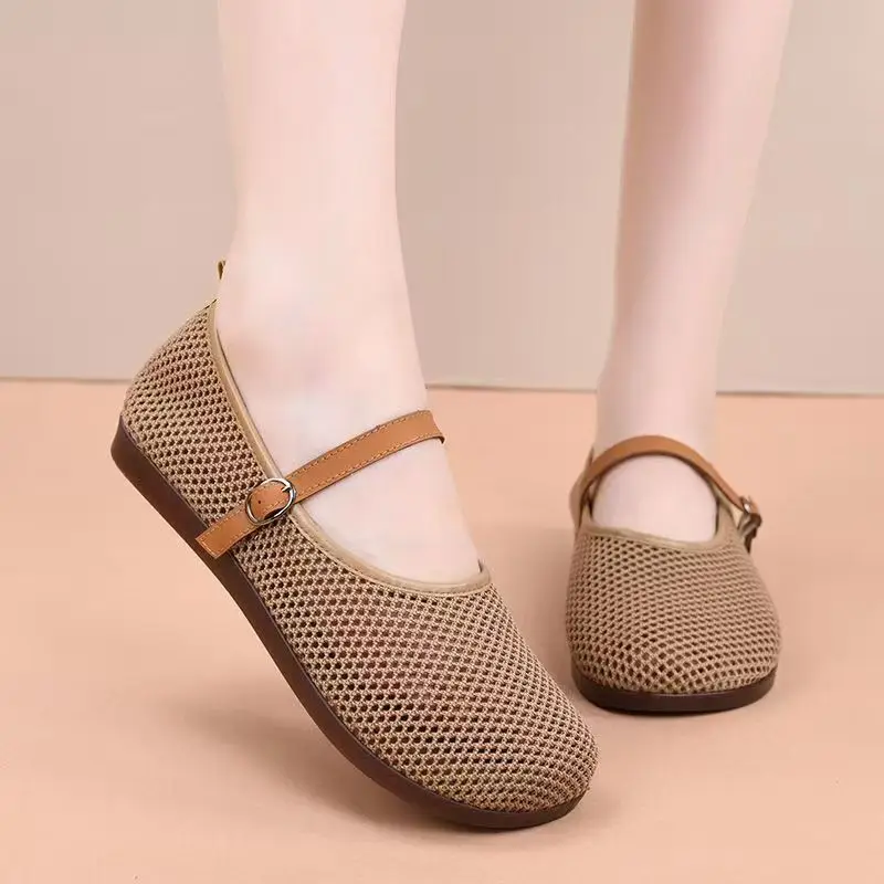 Women Summer New Flat sole Mesh Shoes Soft sole Non Slip Lightweight Breathable Round Toe Slip On Casual Nude Shoes Sandals
Women Summer New Flat sole Mesh Shoes Soft sole Non Slip Lightweight Breathable Round Toe Slip On Casual Nude Shoes Sandals
