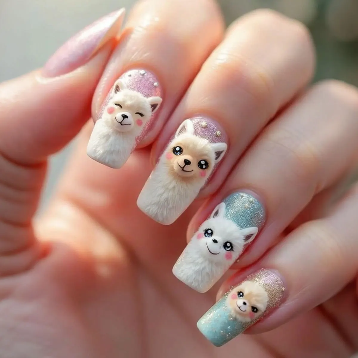 Cute Press on Nails with Alpaca Pattern False Nails 3D Animal Press On Nails Acrylic False Nails Cute Full Cover Sweet Girl Wear
Cute Press on Nails with Alpaca Pattern False Nails 3D Animal Press On Nails Acrylic False Nails Cute Full Cover Sweet Girl Wear