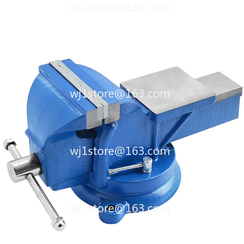 Adjustable Bench Vise with Anvil, Small Lightweight Bench Vise, 5 Inch 360 Degree Rotation