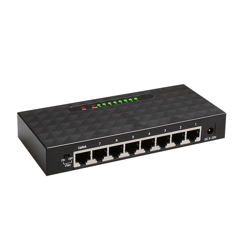 8 Ports Gigabit Switch Desktop RJ45 Ethernet 10/100/1000mbps Lan Hub Plastic Case with EU US Plug
8 Ports Gigabit Switch Desktop RJ45 Ethernet 10/100/1000mbps Lan Hub Plastic Case with EU US Plug