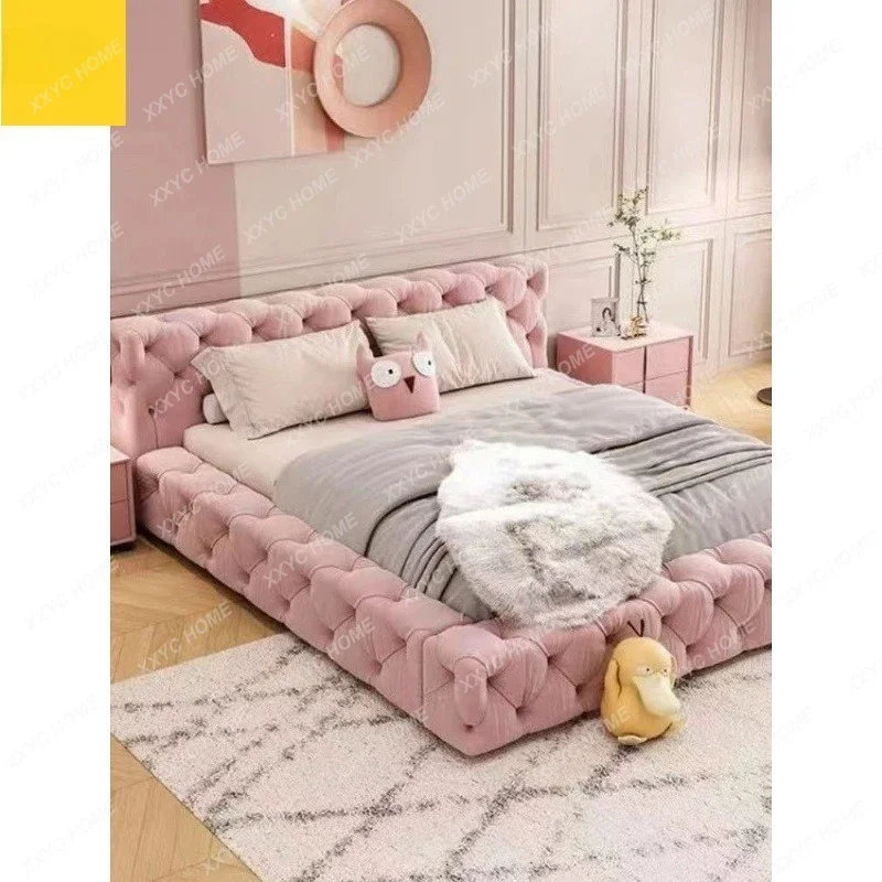 NN light luxury pull-button bed, cream ins style fabric bed, master bedroom, floor-to-ceiling bed, tatami puffs, dou
NN light luxury pull-button bed, cream ins style fabric bed, master bedroom, floor-to-ceiling bed, tatami puffs, dou