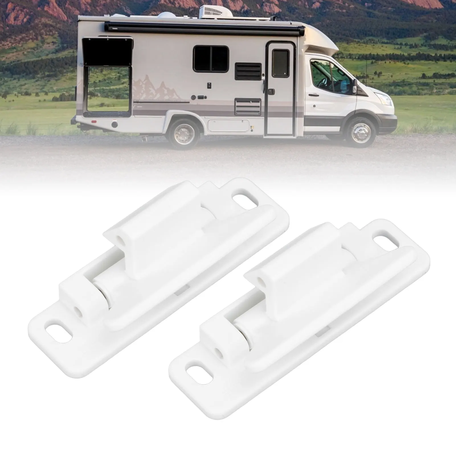 2 комплекта защелки ящика для автофургона, устойчивая к окислению, прочная защелка замка шкафа с улучшенной безопасностью для прицепа, кемпера, лодки, шкафа, белая 
2 комплекта защелки ящика для автофургона, устойчивая к окислению, прочная защелка замка шкафа с улучшенной безопасностью для прицепа, кемпера, лодки, шкафа, белая