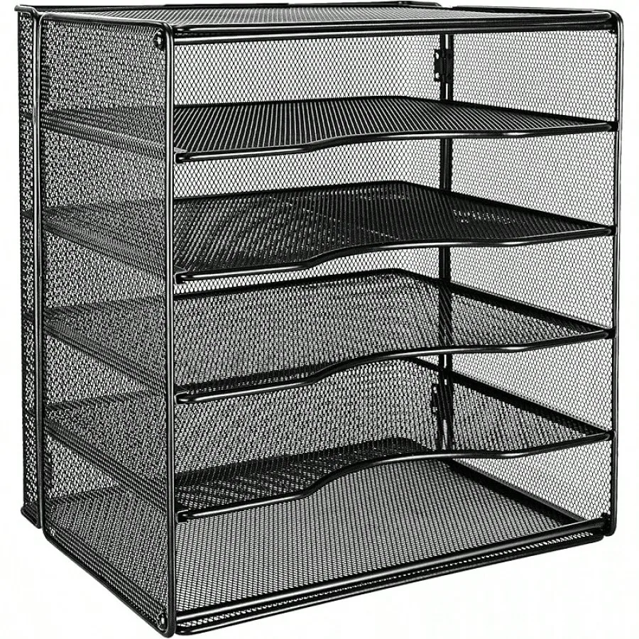 Basics 5-Tier Mesh Desk Organizer, File Holder, Paper Sorter For Office Supplies, Mail, Documents, 13.6 X 9.5 X 12.8 Inches, Bla
Basics 5-Tier Mesh Desk Organizer, File Holder, Paper Sorter For Office Supplies, Mail, Documents, 13.6 X 9.5 X 12.8 Inches, Bla