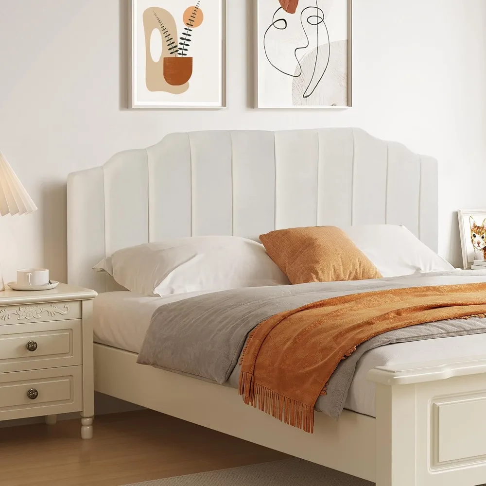 Velvet Headboard Queen/Full Size with Sturdy and Durable Metal Leg, Adjustable Height from 38” to 44”, Modern Linear Design
Velvet Headboard Queen/Full Size with Sturdy and Durable Metal Leg, Adjustable Height from 38” to 44”, Modern Linear Design