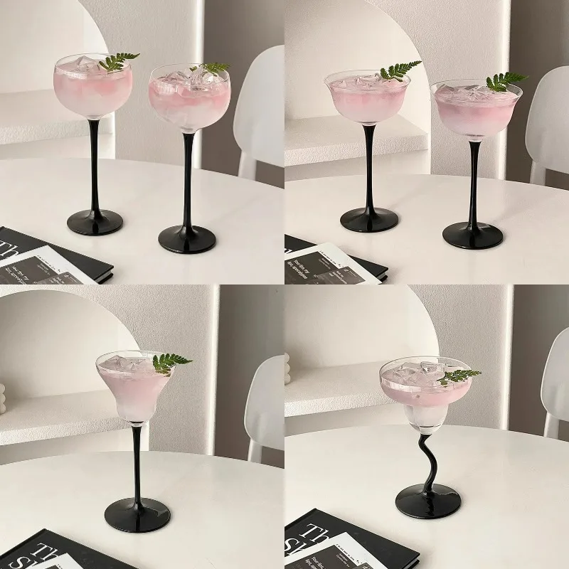 Creative Cocktail Glasses Cups,Black Stem Tower Glass,Simple Champagne Glass Cup,Wine Glass Cups,Bar Drinkware Kitchen Tool
Creative Cocktail Glasses Cups,Black Stem Tower Glass,Simple Champagne Glass Cup,Wine Glass Cups,Bar Drinkware Kitchen Tool