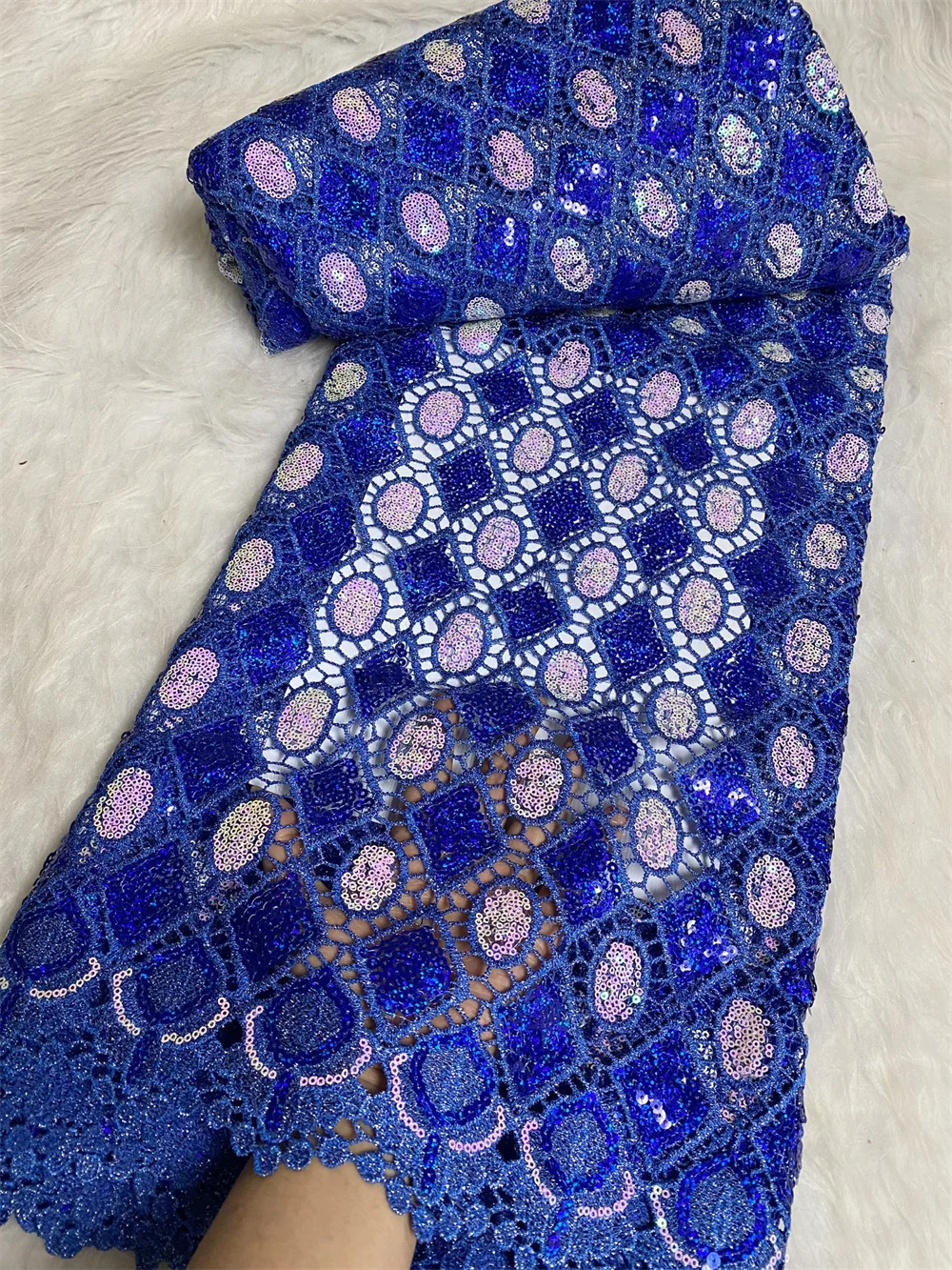 5 Yards Lace Fabrics Quality 2024 Sale Luxury Evening Fabrics Royal Blue Guipure Fabric Sequin African Lace Fabric Sewing W333-1
5 Yards Lace Fabrics Quality 2024 Sale Luxury Evening Fabrics Royal Blue Guipure Fabric Sequin African Lace Fabric Sewing W333-1