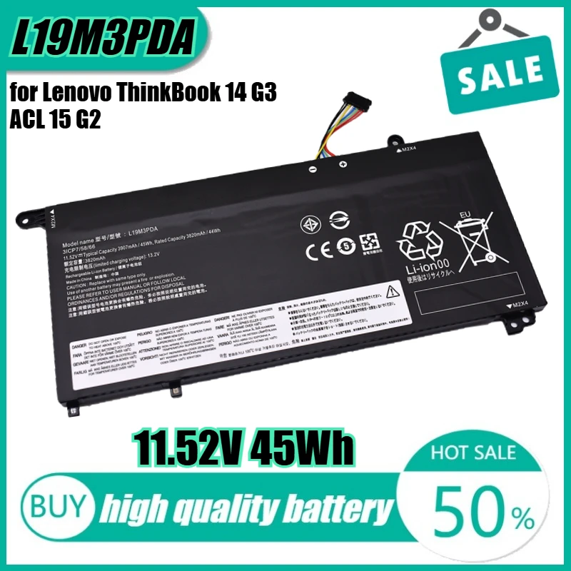 11.52V 45Wh L19M3PDA Laptop Battery for Lenovo ThinkBook 14 G3 ACL 15 G2 ITL L19D3PDA 5B10Z21197
11.52V 45Wh L19M3PDA Laptop Battery for Lenovo ThinkBook 14 G3 ACL 15 G2 ITL L19D3PDA 5B10Z21197