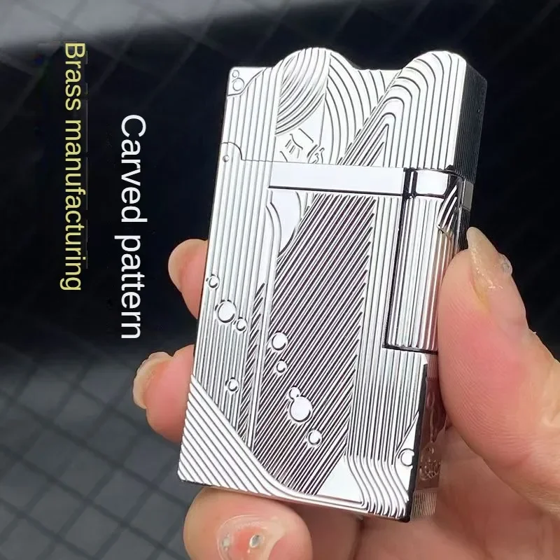 Классическая звуковая латунная зажигалка с золотым узором «Спящая русалка» в стиле ретро, керосиновая зажигалка, мужская коллекция, изысканный мужской подарок
Классическая звуковая латунная зажигалка с золотым узором «Спящая русалка» в стиле ретро, керосиновая зажигалка, мужская коллекция, изысканный мужской подарок
