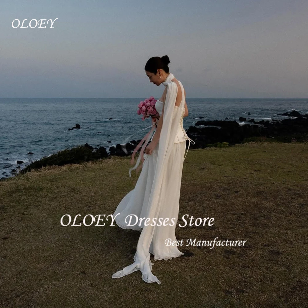 OLOEY A line Satin Chiffon Corset Wedding Dress Korea Photo Shoot Elegant Strapless Bridal Gowns Floor Length 웨딩드레스 Customized
OLOEY A line Satin Chiffon Corset Wedding Dress Korea Photo Shoot Elegant Strapless Bridal Gowns Floor Length 웨딩드레스 Customized