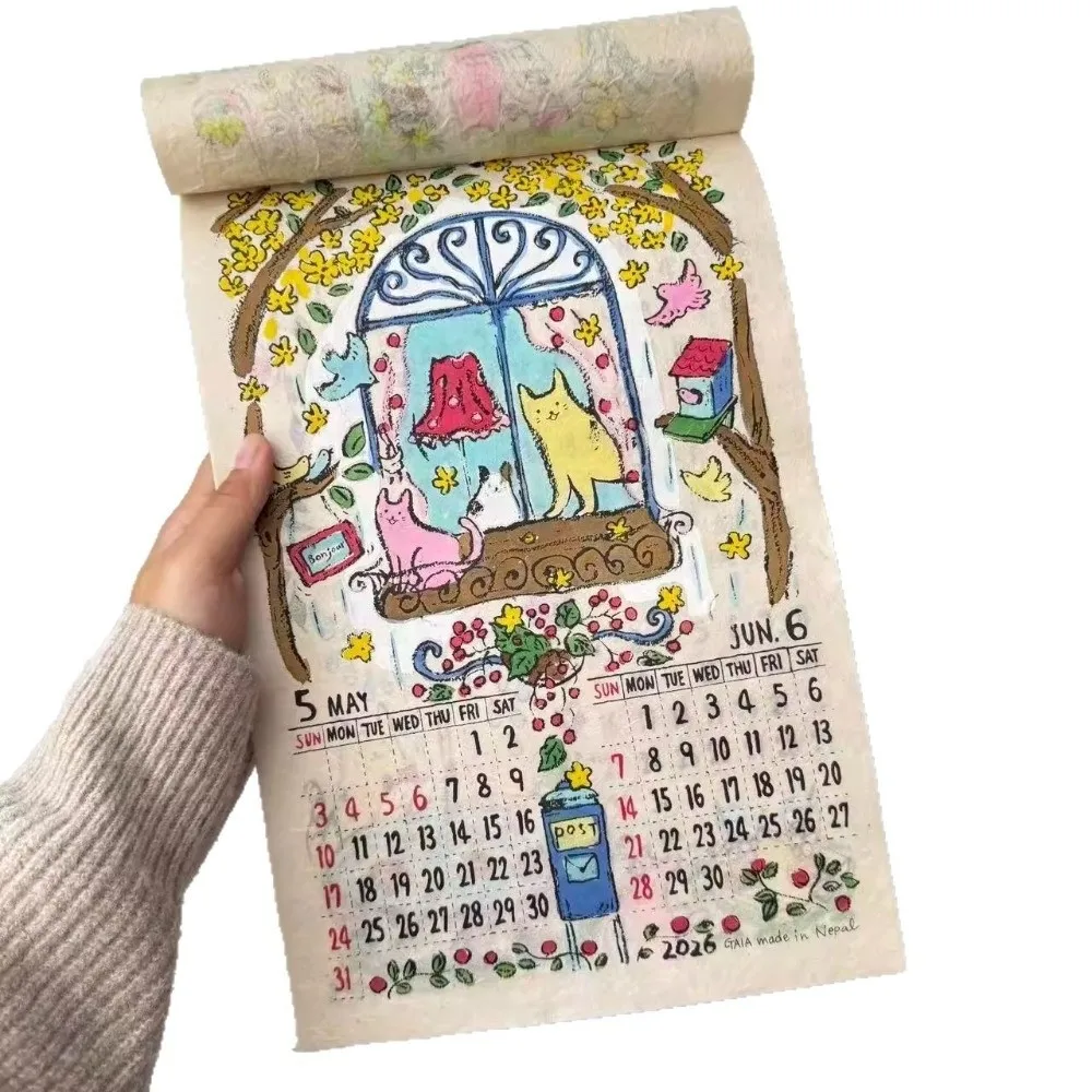 New Hand-Painted Nepal Calendar Artistic Decorative Monthly Calendar High-Appearance Illustrated Calendar Gift Idea
New Hand-Painted Nepal Calendar Artistic Decorative Monthly Calendar High-Appearance Illustrated Calendar Gift Idea