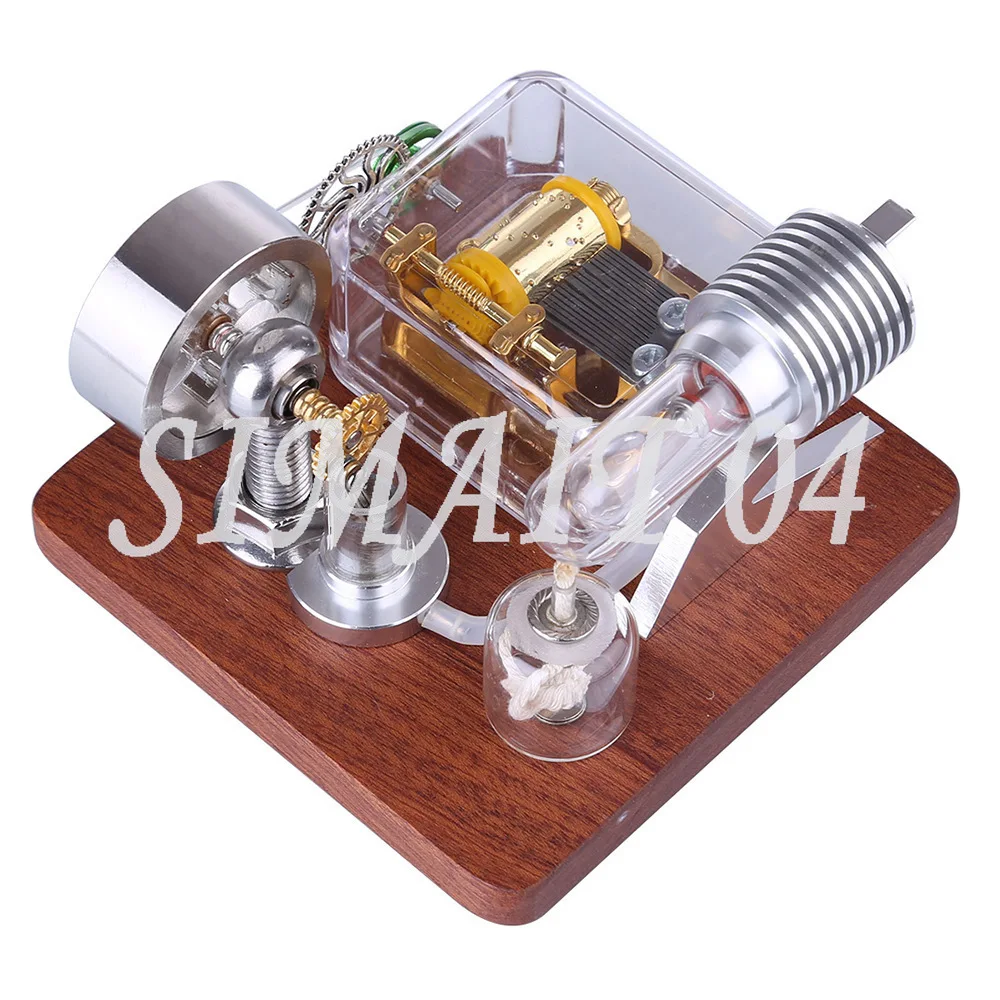 Xuanke Power Music Box Stirling Engine Model Educational Physics Toys Technology Crafts Physics Experiment
Xuanke Power Music Box Stirling Engine Model Educational Physics Toys Technology Crafts Physics Experiment