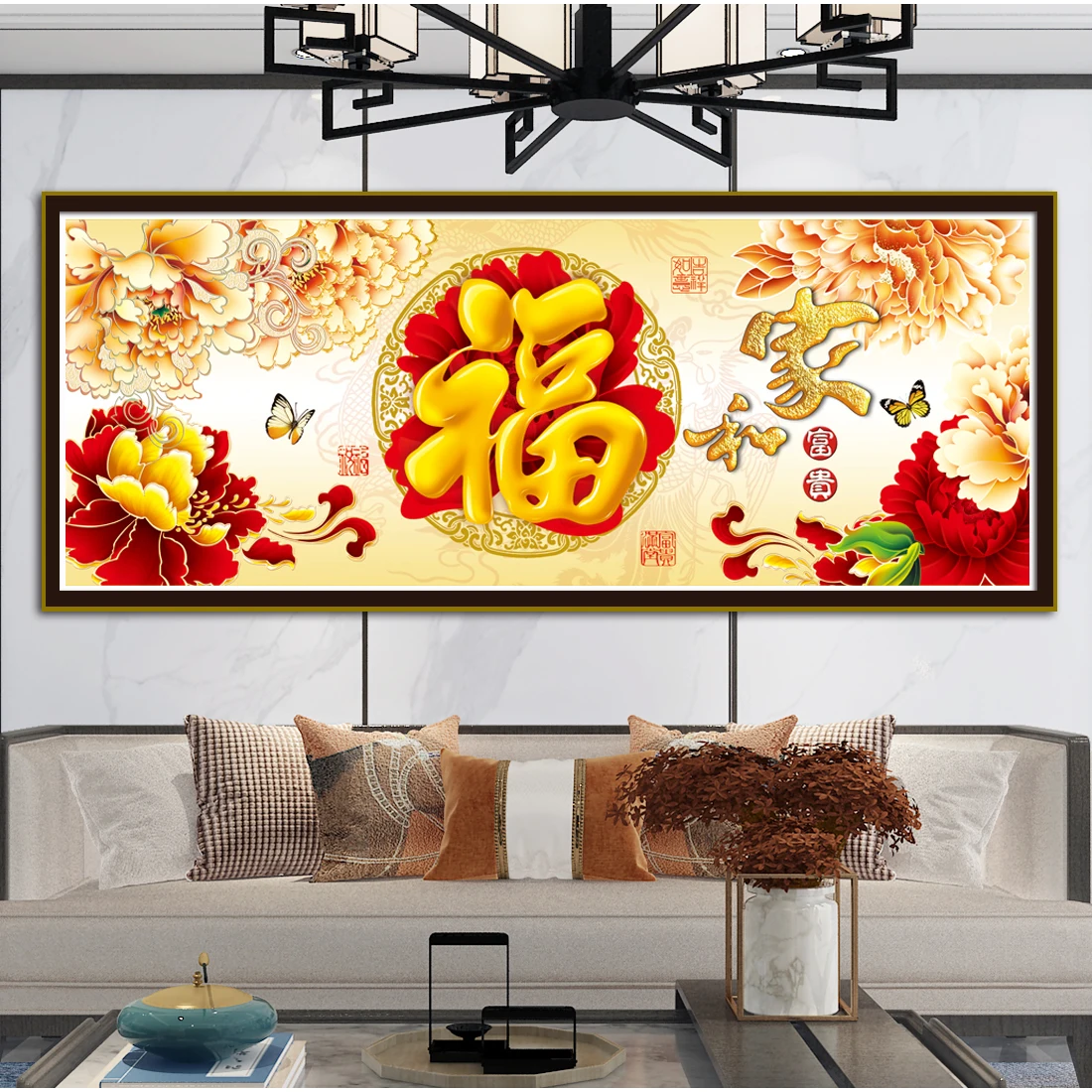 Printed Cross Stitch Manual DIY Embroidery Crafts Golden Blessing Lucky Flower Pattern Living Room Decoration Hanging Picture
Printed Cross Stitch Manual DIY Embroidery Crafts Golden Blessing Lucky Flower Pattern Living Room Decoration Hanging Picture