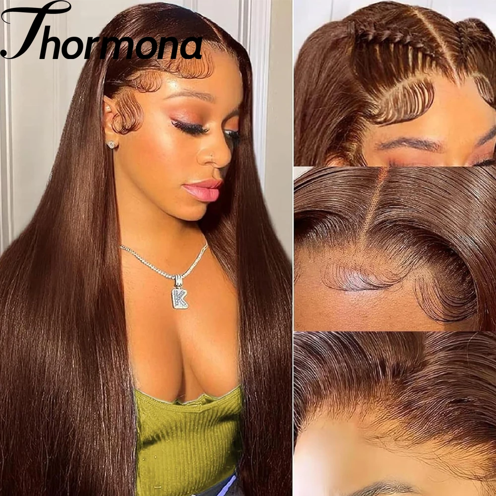Chocolate Brown Straight Lace Front Wig Synthetic 30 Inch 200 Density 13x4 HD Transparent Full Lace Frontal Wig Pre Plucked
Chocolate Brown Straight Lace Front Wig Synthetic 30 Inch 200 Density 13x4 HD Transparent Full Lace Frontal Wig Pre Plucked