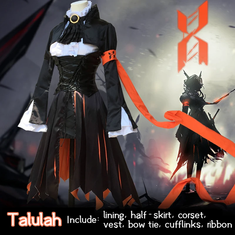Anime Arknights Cosplay Costume Talulah Dress Black Uniforms Cosplay halloween costume for women A
Anime Arknights Cosplay Costume Talulah Dress Black Uniforms Cosplay halloween costume for women A
