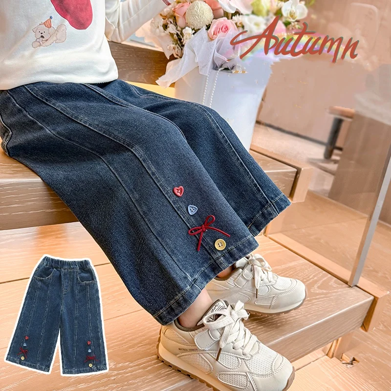 Baby Girl Pants Kid Loose Jeans Little Child Autumn Button Decoration Bottom Toddler Casual Fashion Long Pants Trousers Age 2-9Y
Baby Girl Pants Kid Loose Jeans Little Child Autumn Button Decoration Bottom Toddler Casual Fashion Long Pants Trousers Age 2-9Y