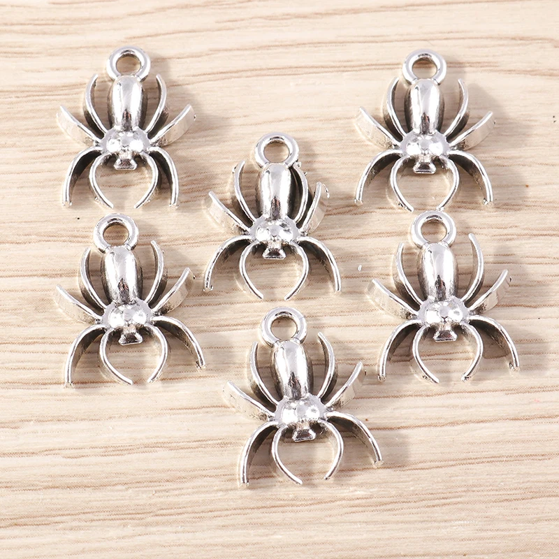 30pcs 14x17mm Cartoon Alloy Spider Charms Pendants for Making Drop Earrings Necklaces Bracelets DIY Crafts Jewelry Accessories
30pcs 14x17mm Cartoon Alloy Spider Charms Pendants for Making Drop Earrings Necklaces Bracelets DIY Crafts Jewelry Accessories