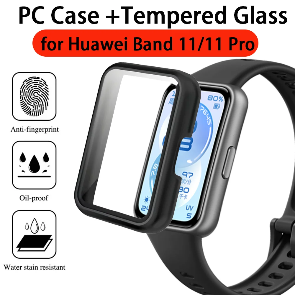 PC Case for Huawei Band 11/11 Pro Screen Protector All-Around Bumper Shell Tempered Glass Cover for Huawei Band 11 Accessories
PC Case for Huawei Band 11/11 Pro Screen Protector All-Around Bumper Shell Tempered Glass Cover for Huawei Band 11 Accessories