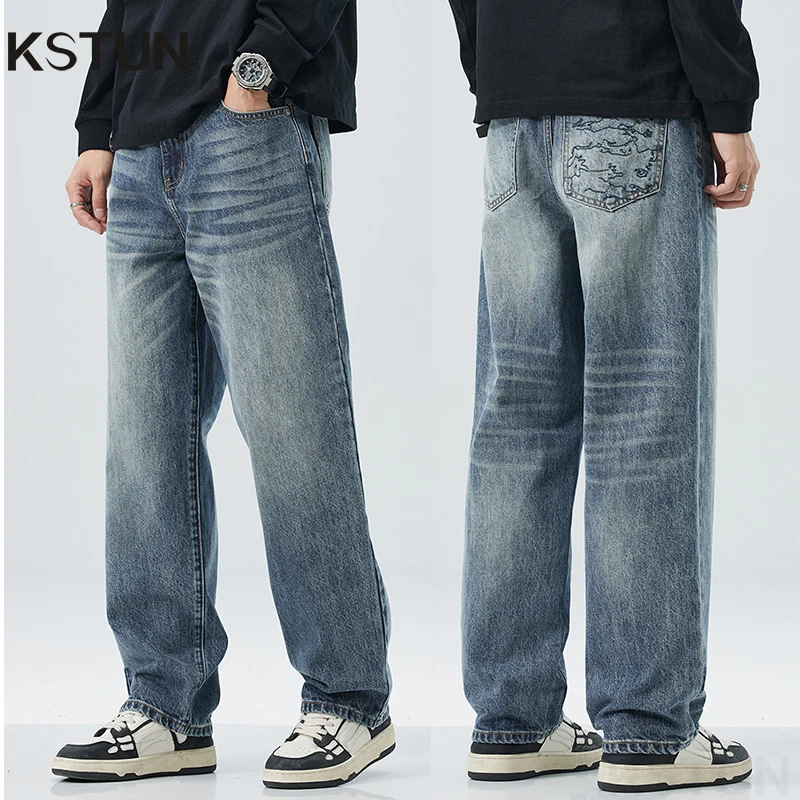2024 Autumn Loose Jeans Men Baggy Pants Wide Leg Straight Men's Trousers Light Blue Fashion Pockets Deisnger Clothing Streetwear
2024 Autumn Loose Jeans Men Baggy Pants Wide Leg Straight Men's Trousers Light Blue Fashion Pockets Deisnger Clothing Streetwear