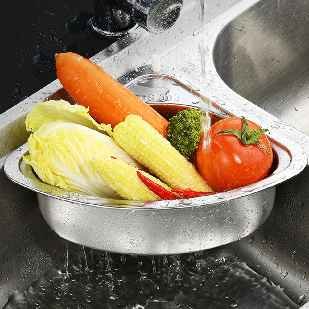 Stainless Steel Sink Basket Triangle Strainer Kitchen Drain Filter Fruits Washing Corner Water Rack Dish Drying Container
Stainless Steel Sink Basket Triangle Strainer Kitchen Drain Filter Fruits Washing Corner Water Rack Dish Drying Container