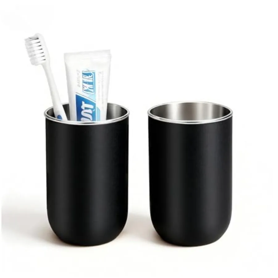 Stainless Steel Toothbrush Cup Holder 13oz, Unbreakable Reusable Bathroom Tumbler Cup and Tooth Brush Holder Organizer for Show
Stainless Steel Toothbrush Cup Holder 13oz, Unbreakable Reusable Bathroom Tumbler Cup and Tooth Brush Holder Organizer for Show