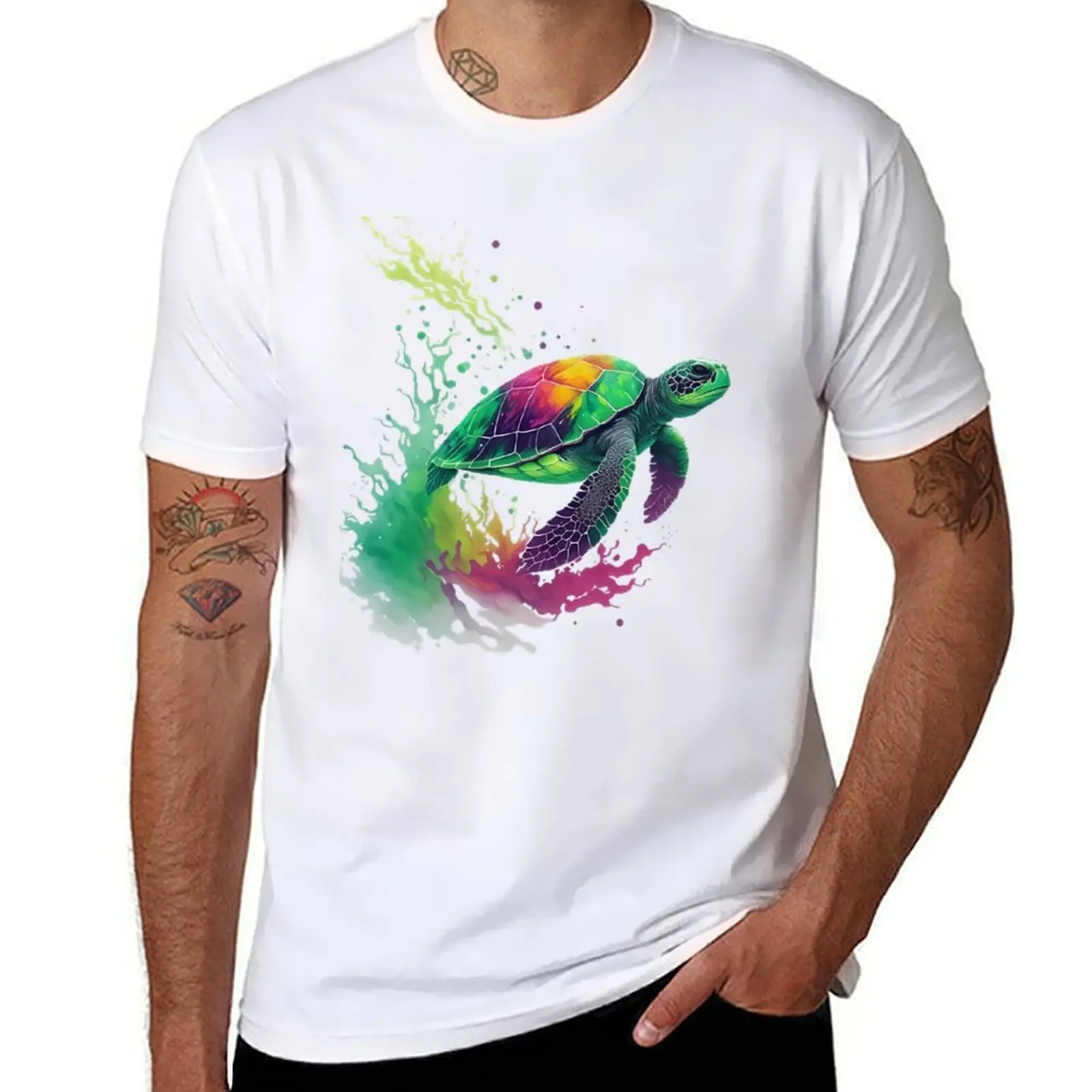 Colorful sea turtle T-Shirt anime t shirts for man black cotton t-shirt plain for man package T-Shirt
Colorful sea turtle T-Shirt anime t shirts for man black cotton t-shirt plain for man package T-Shirt