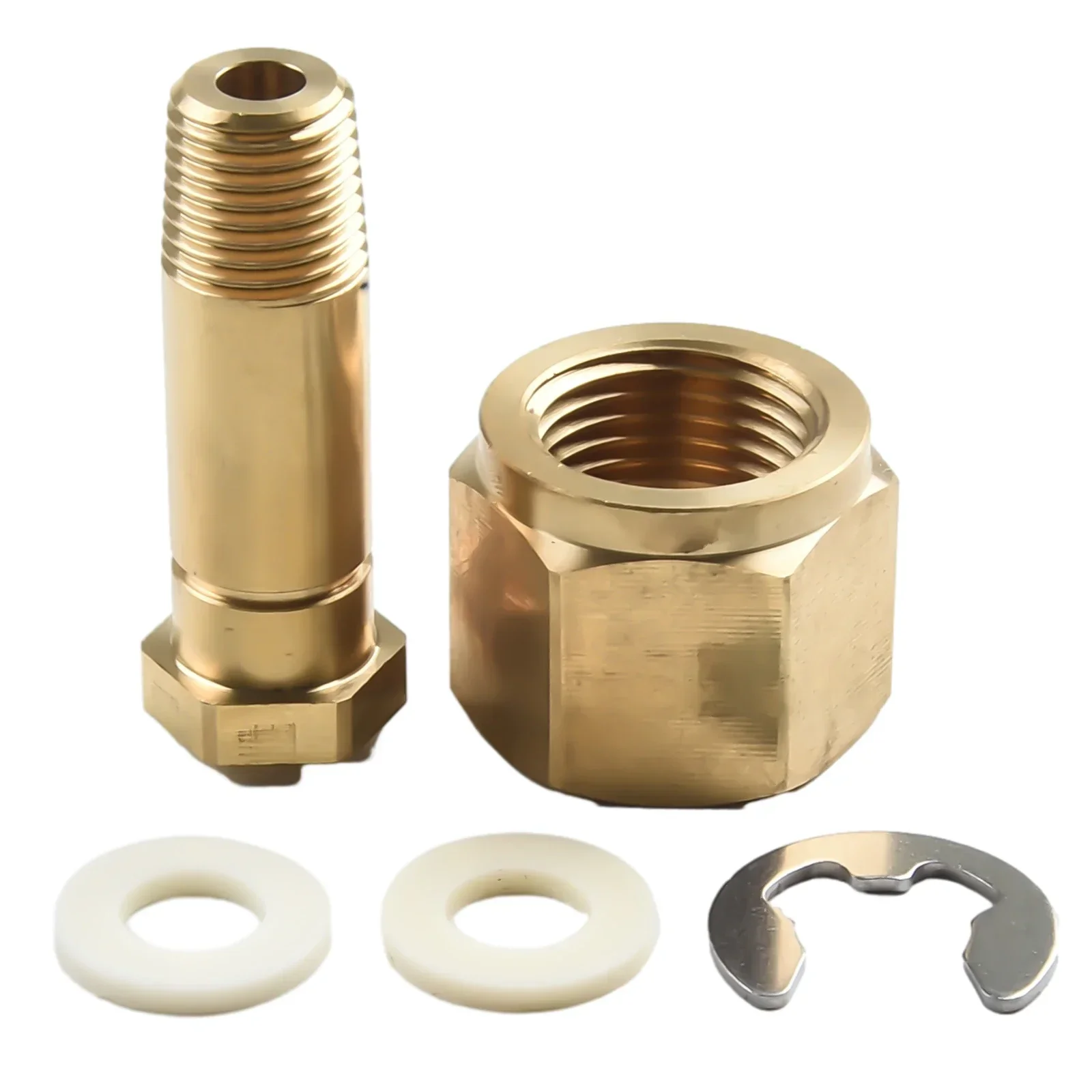 Joint Regulator Inlet Nuts Quick Change Regulator .830-14 1/4" NPT 2" Long CGA-320 CO2 Inlet Nut With Washer
Joint Regulator Inlet Nuts Quick Change Regulator .830-14 1/4" NPT 2" Long CGA-320 CO2 Inlet Nut With Washer