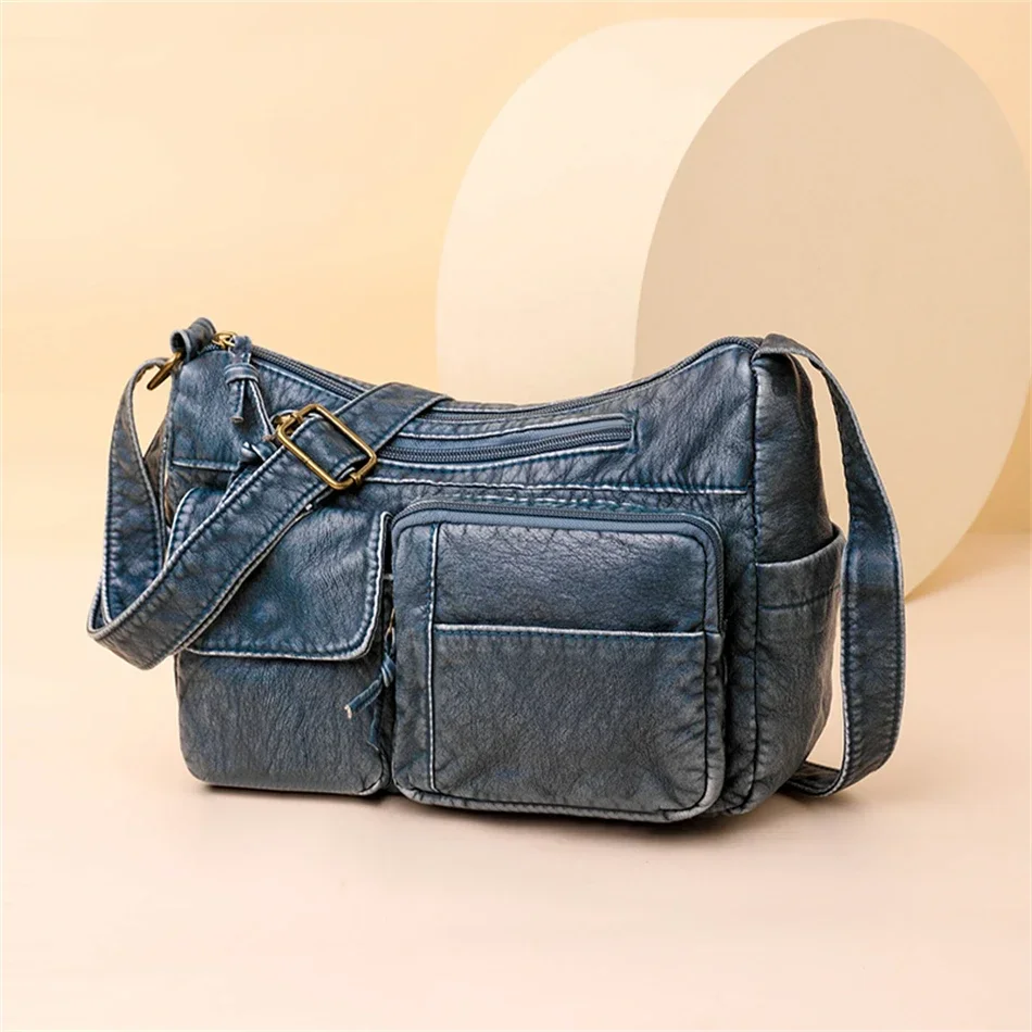 Vintage Soft Leather Luxury Purses and Handbags High Quality Women's Bag Designer Multi-pocket Ladies Crossbody Shoulder Bags
Vintage Soft Leather Luxury Purses and Handbags High Quality Women's Bag Designer Multi-pocket Ladies Crossbody Shoulder Bags