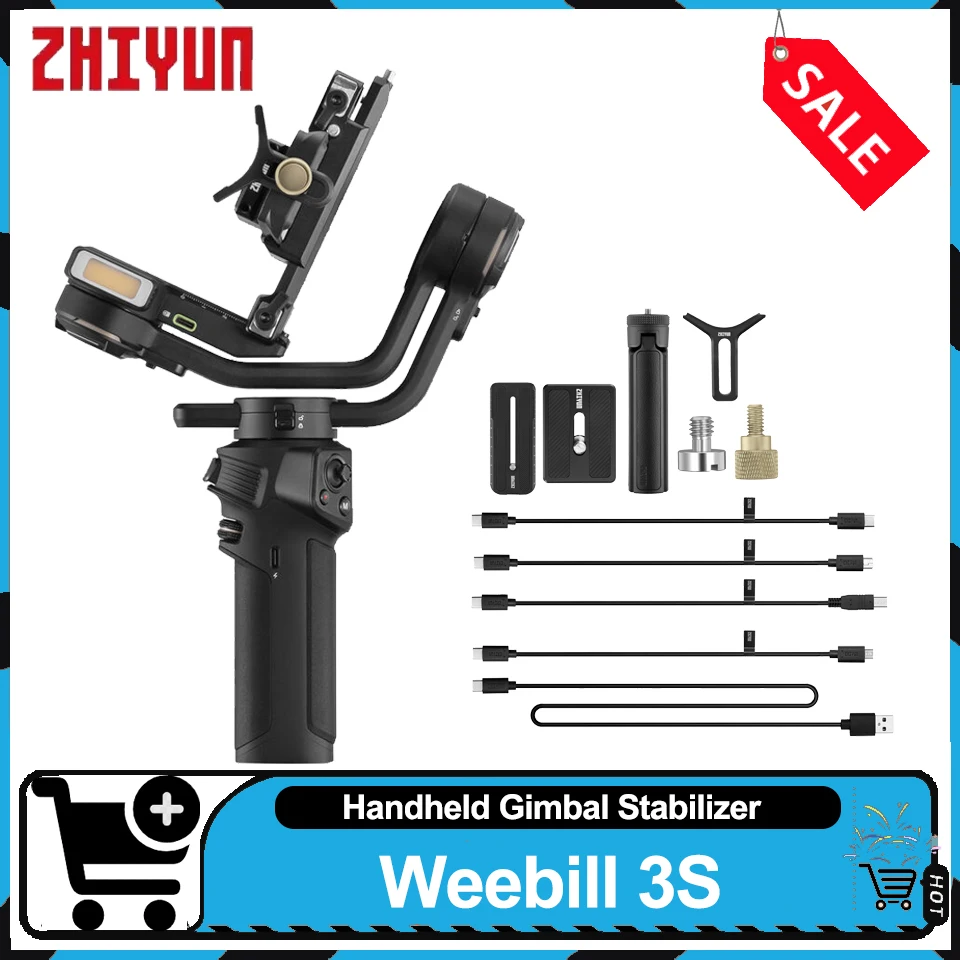 ZHIYUN WEEBILL 3S Handheld Gimbal Stabilizer with Built-In Fill Light Up to 11.5-Hour Runtime Integrated 1000 Lux Fill Light
ZHIYUN WEEBILL 3S Handheld Gimbal Stabilizer with Built-In Fill Light Up to 11.5-Hour Runtime Integrated 1000 Lux Fill Light