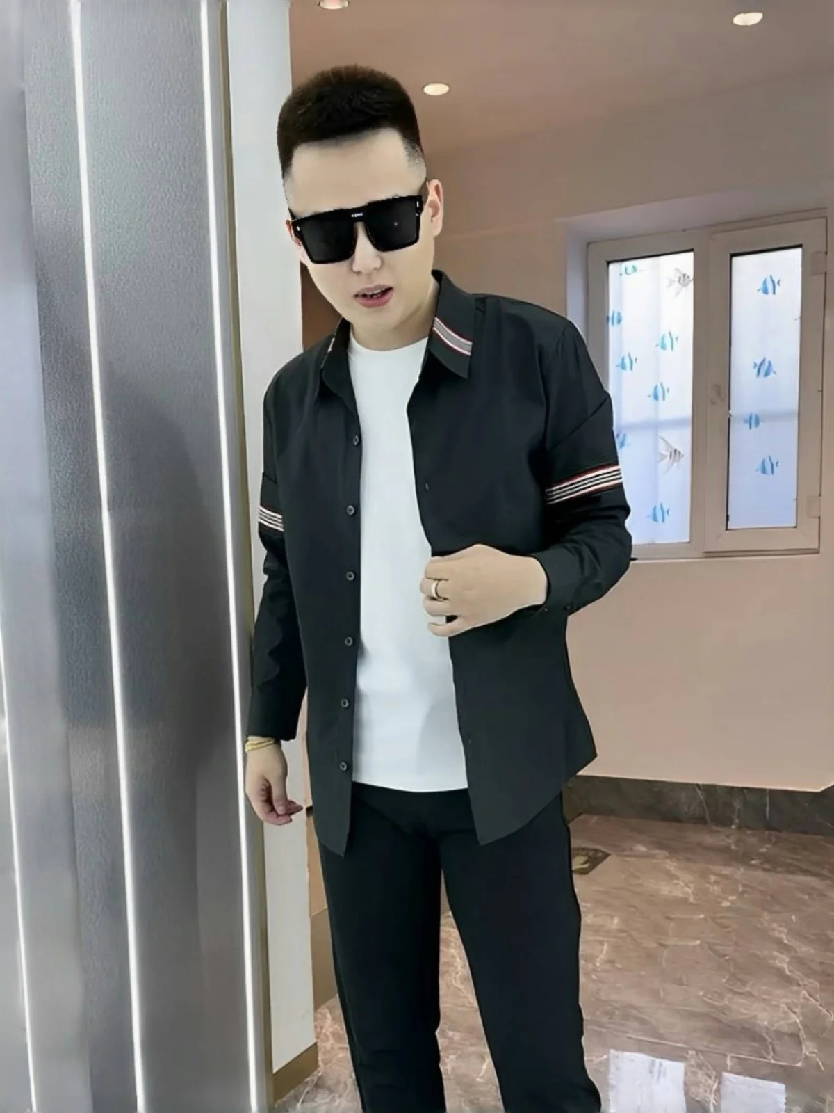 Casual Men's Shirt Spring Autumn Fashionable Striped Collared Slim Fit Youthful Long Sleeve Regular Thickness Daily Wear
Casual Men's Shirt Spring Autumn Fashionable Striped Collared Slim Fit Youthful Long Sleeve Regular Thickness Daily Wear