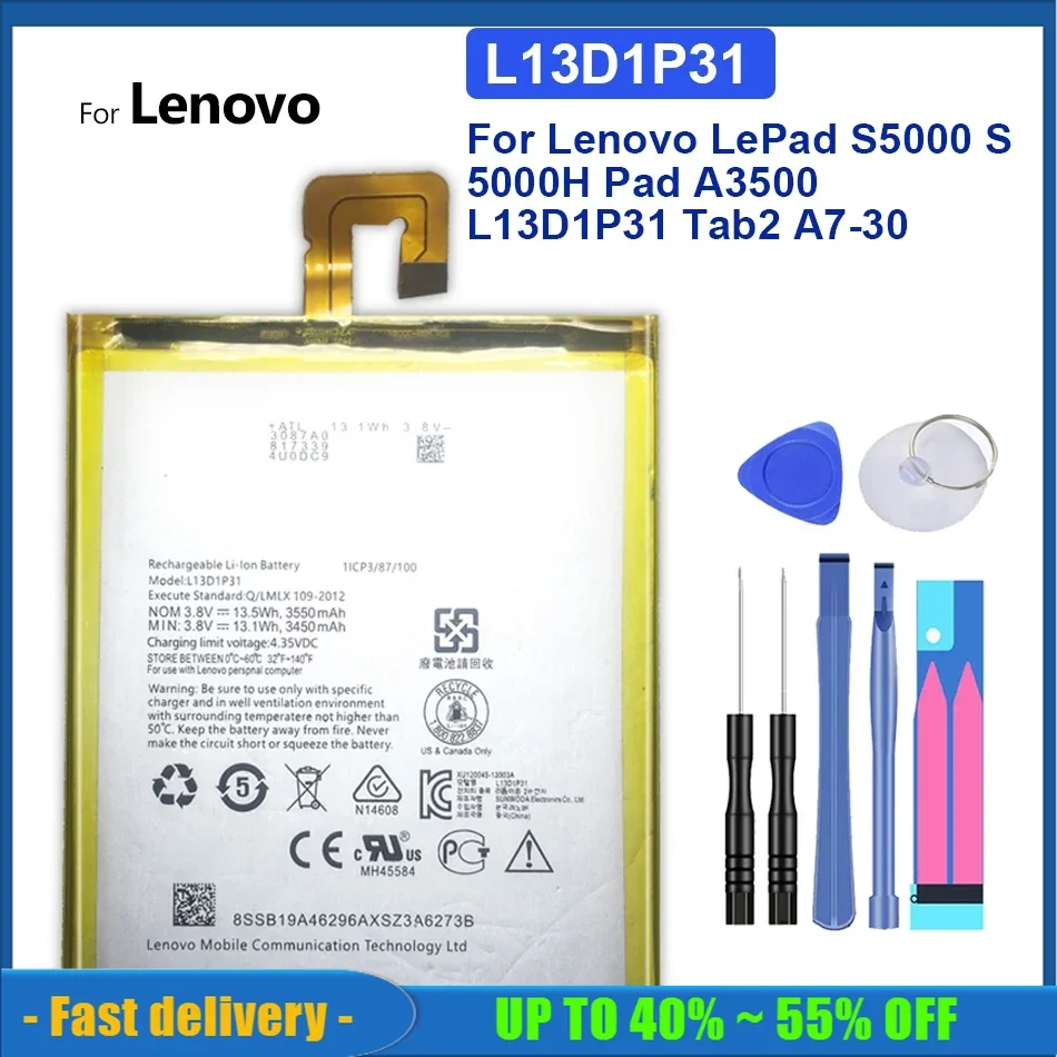 Battery For Lenovo Pad A3500 S5000 S5000-H tab3 tab 3 7 TB3 710i 710F tab 2 tab2 A7 A7-30 A7-10F A7-20F Digital Batteries
Battery For Lenovo Pad A3500 S5000 S5000-H tab3 tab 3 7 TB3 710i 710F tab 2 tab2 A7 A7-30 A7-10F A7-20F Digital Batteries