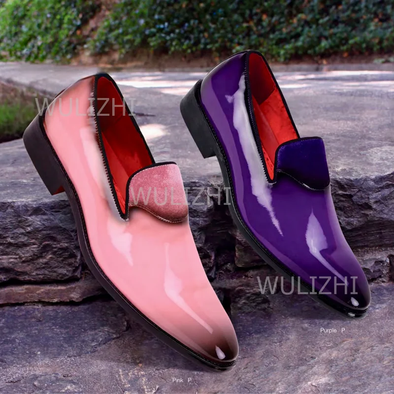 Light Purple Pink Vintage Leather Shoes Men's Simple Black Gradient Loafers Wedding Business Party Flat Red Oxford Shoes Flat
Light Purple Pink Vintage Leather Shoes Men's Simple Black Gradient Loafers Wedding Business Party Flat Red Oxford Shoes Flat