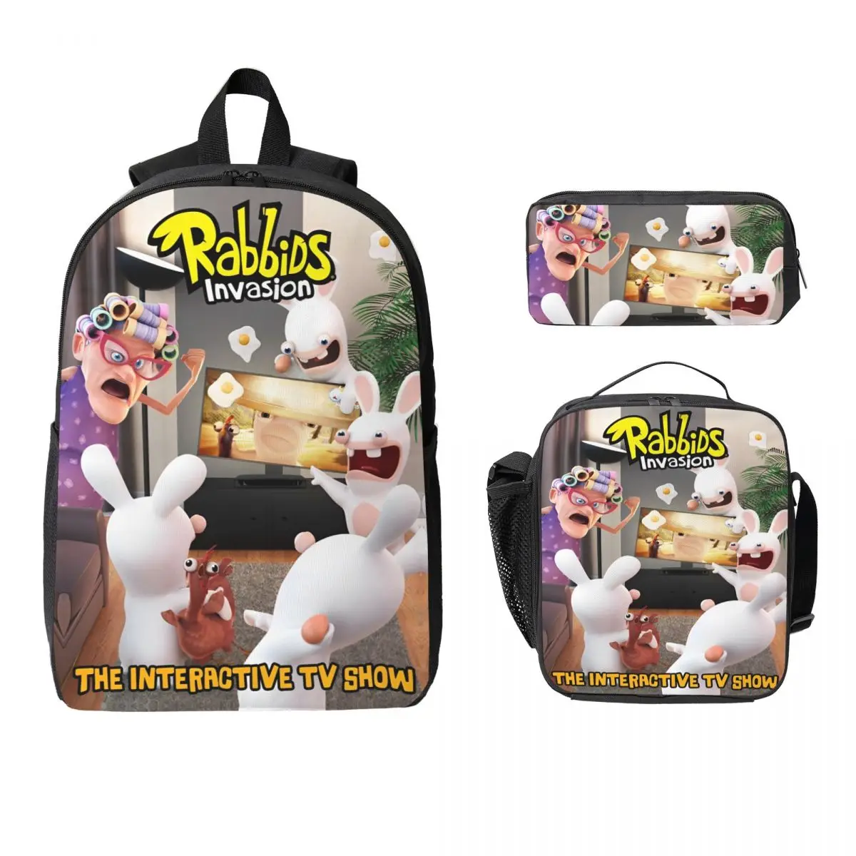 3Pcs Invasion Rabbits Backpack Set for Children Pencil Boxes Bookbag Sets with Lunch Box For School Students Knapsack
3Pcs Invasion Rabbits Backpack Set for Children Pencil Boxes Bookbag Sets with Lunch Box For School Students Knapsack